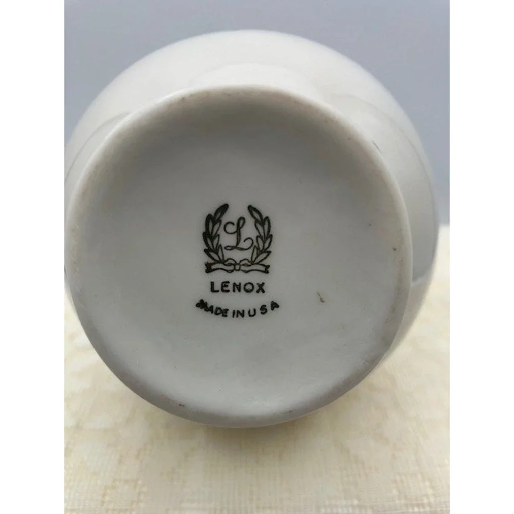 Bud Vase by Lenox Wheat Design Ivory/Gold Tone Trim‎ Vintage Decor 8